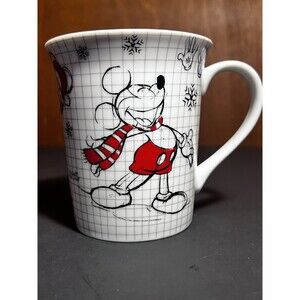 Disney Mickey Mouse Winter Christmas Sketchbook Coffee Cup Mug- Discontinued